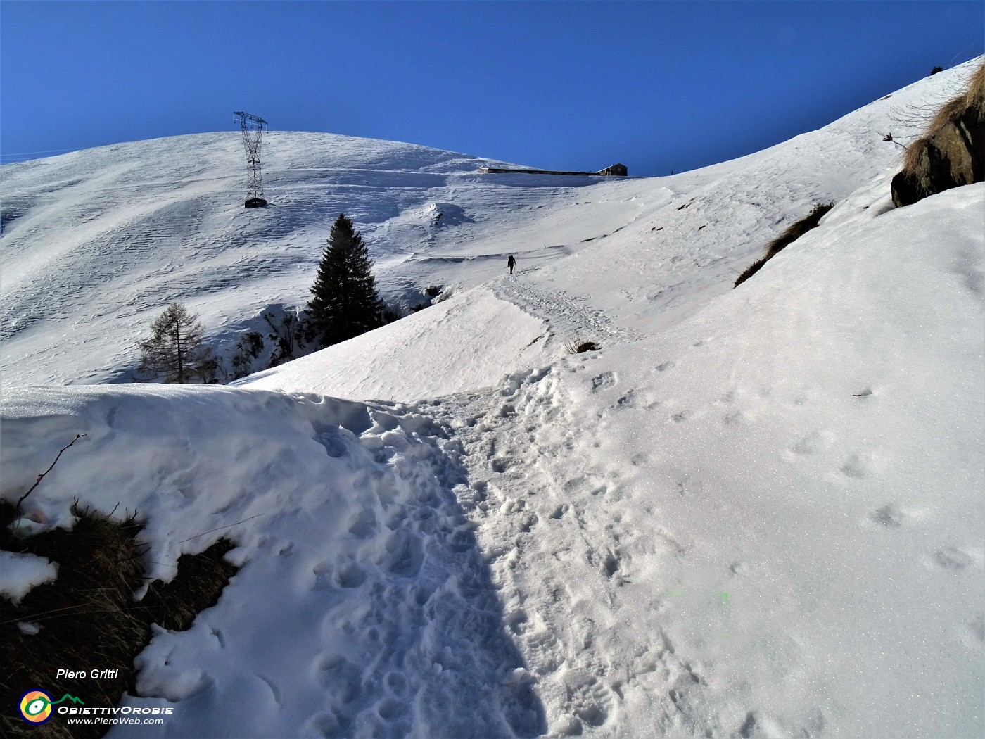 23 In decisa salita per Casera Alpe Aga (1759 m) pestando neve .JPG -                                